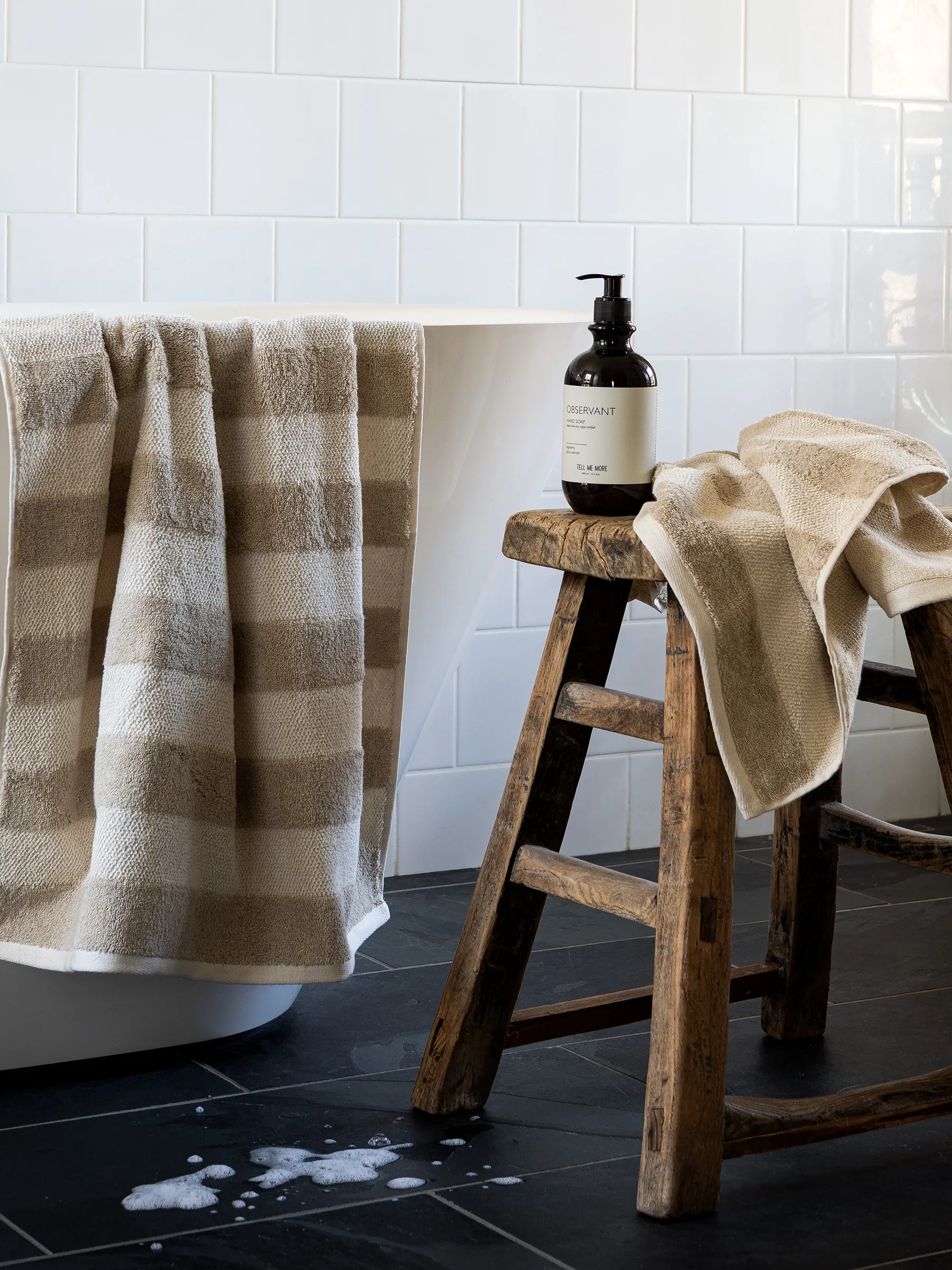 Cleo badehåndklæde 70x140 cm, Beige Tell Me More