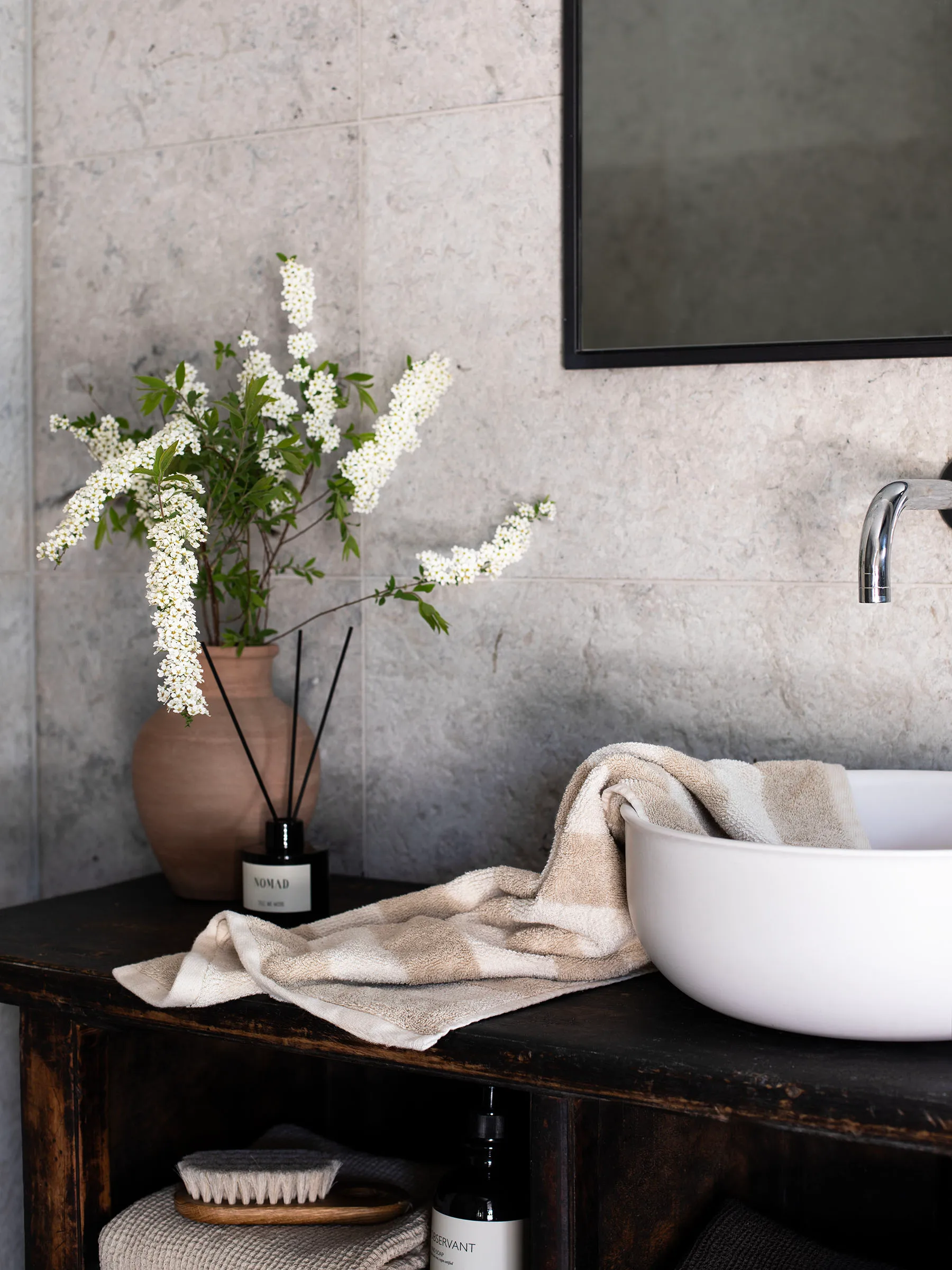 Cleo håndklæde 50x70 cm, Beige Tell Me More