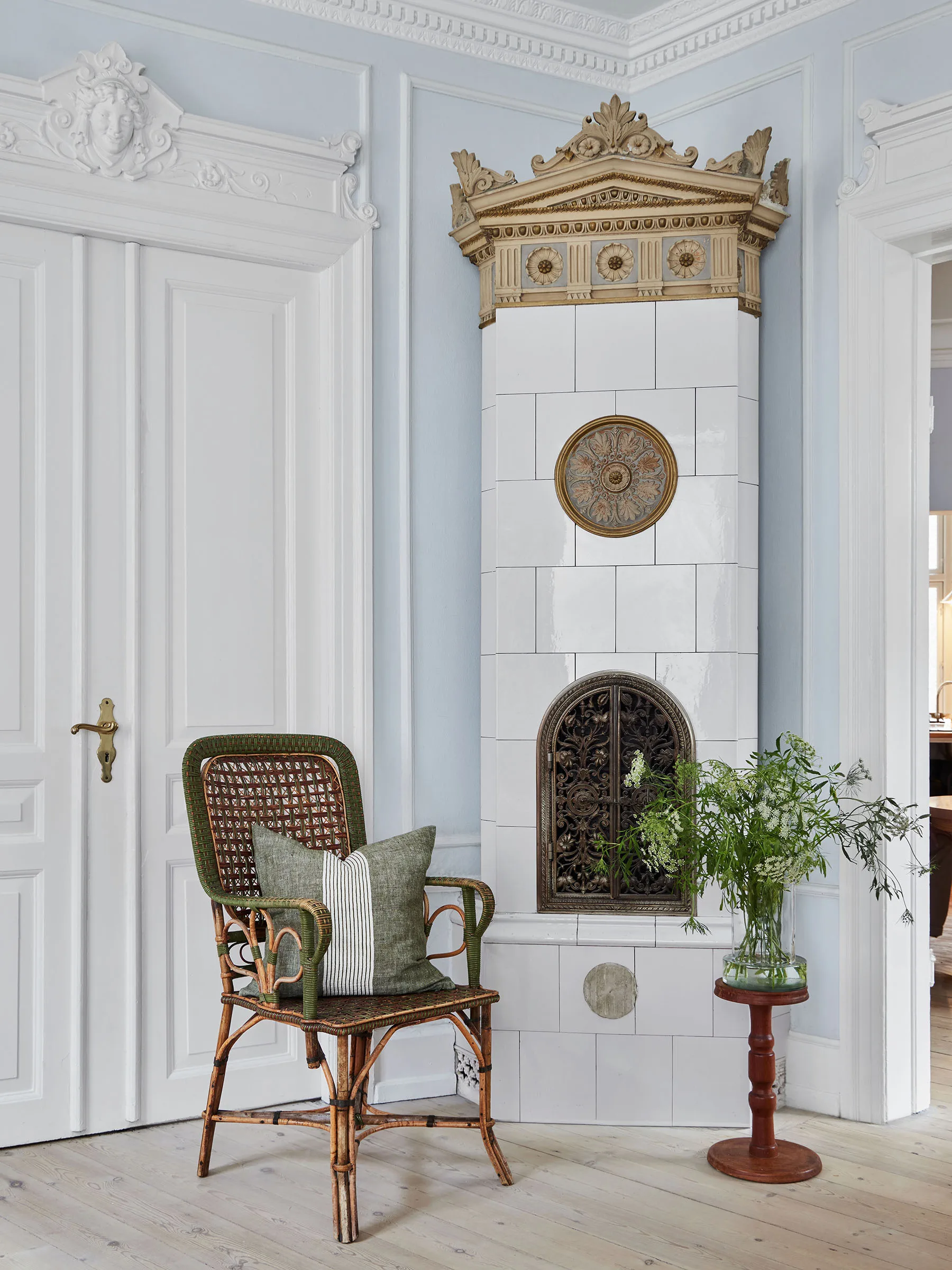 Colette pudebetræk, Green stripe, 50x50 cm Tell Me More