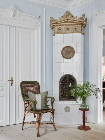 Colette pudebetræk - Green stripe, 50x50 cm - Tell Me More