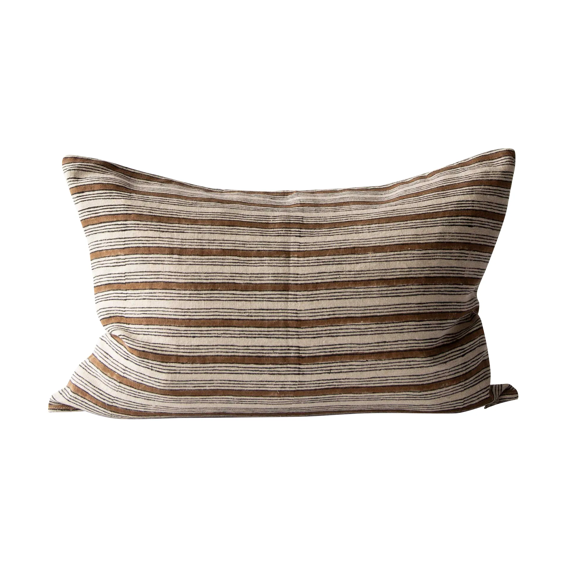 Dino pudebetræk 40x60 cm, Block print brun Tell Me More