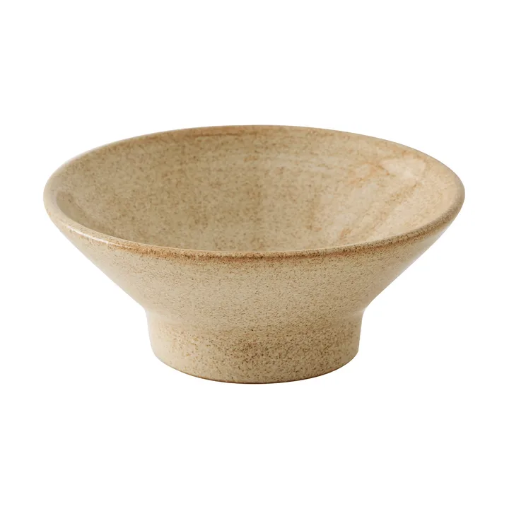 Elio skål på fod - Beige speckled, Ø14,5x6 cm - Tell Me More