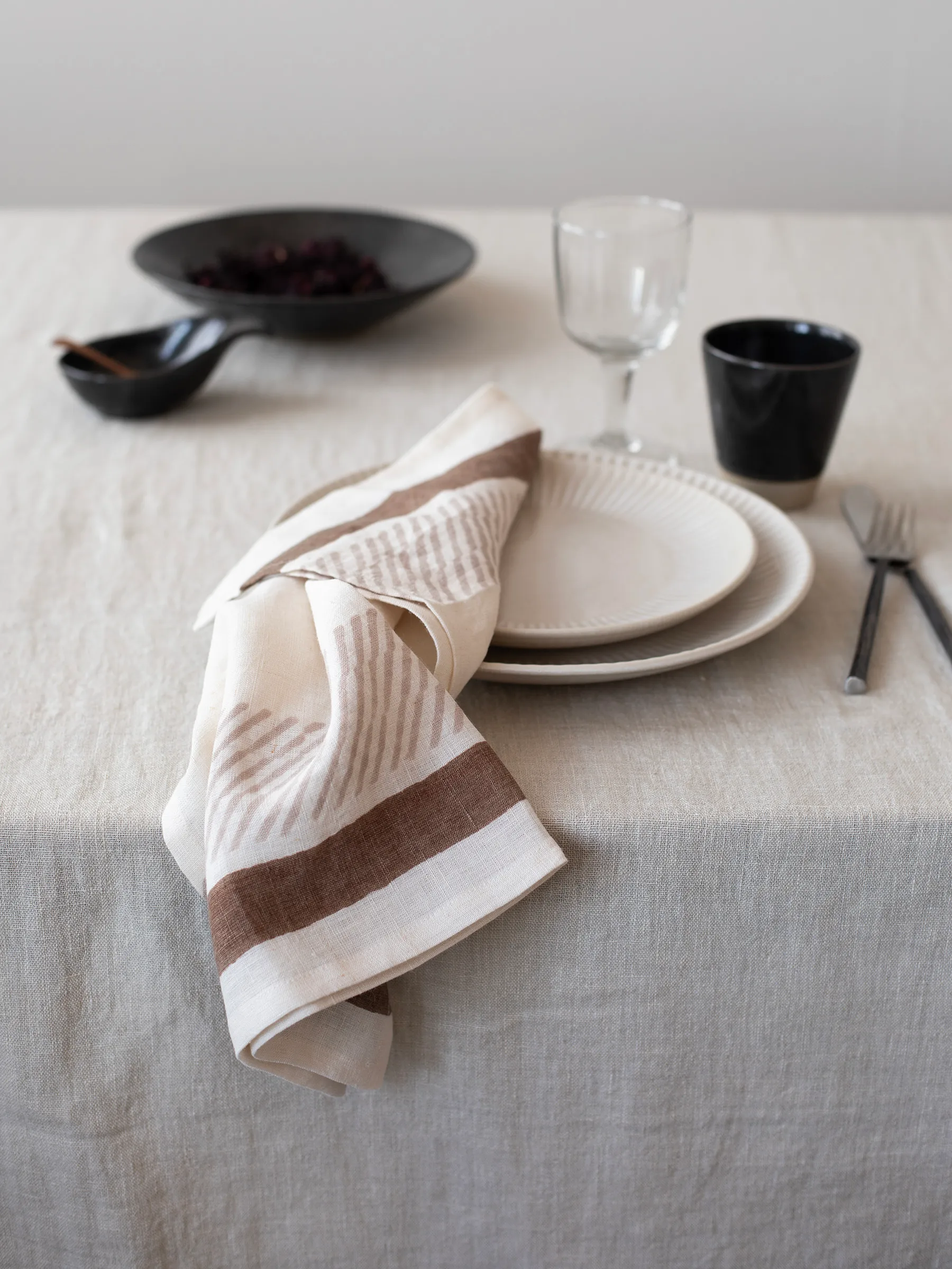 Ella serviet 50x50 cm, Brun Tell Me More