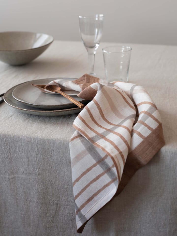 Ella serviet 50x50 cm, Hazelnut checkered Tell Me More