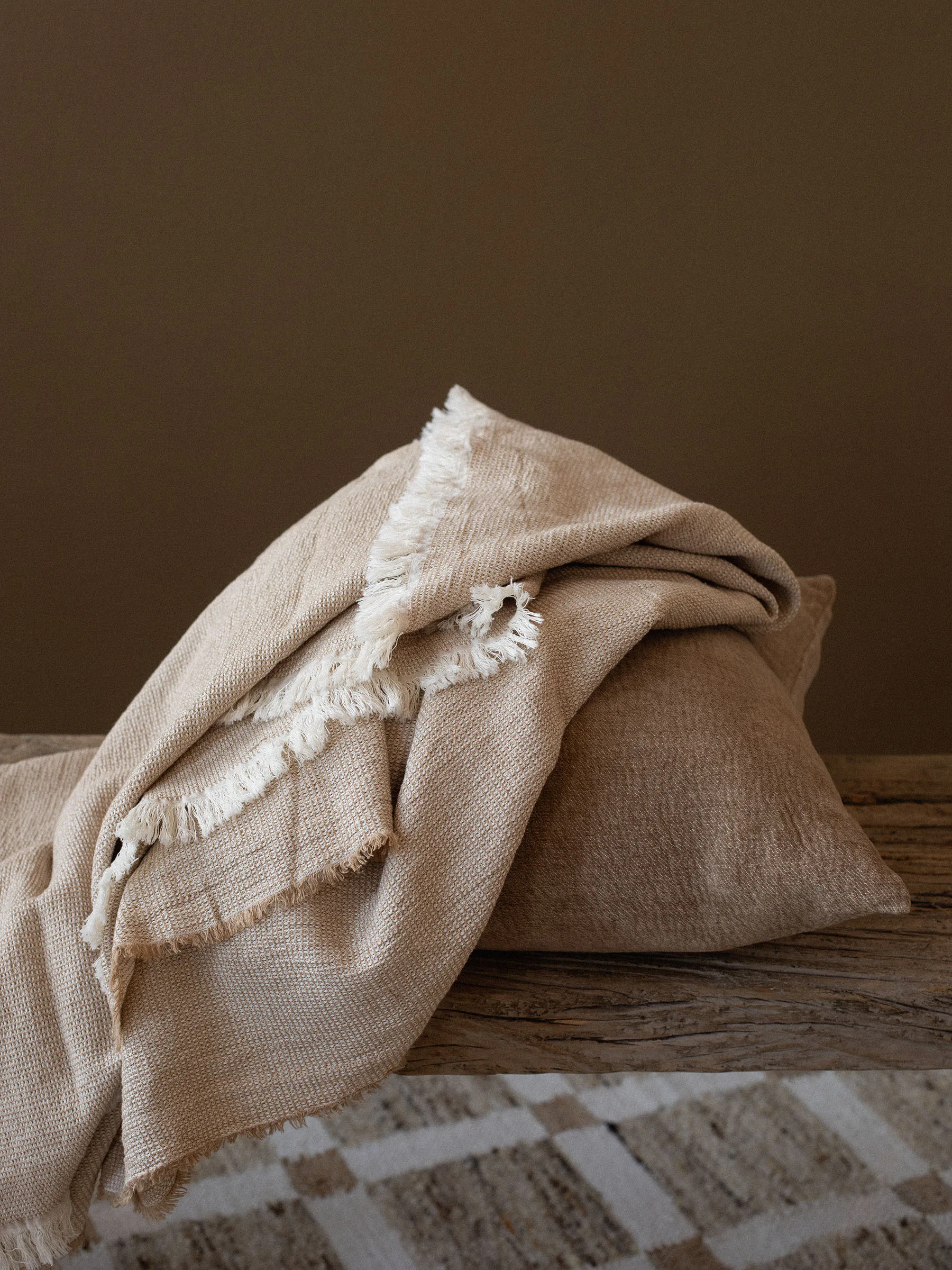 Florian plaid 135x200 cm, Beige Tell Me More