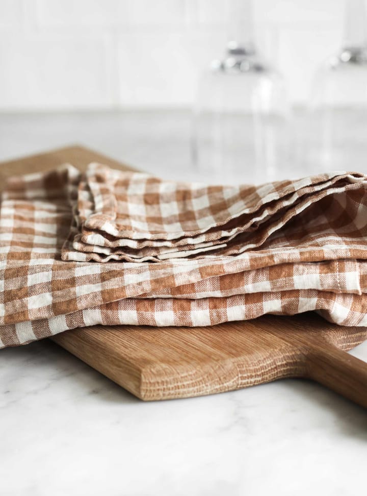 Gingham ternet viskestykke 70x50 cm, Biscuit Tell Me More