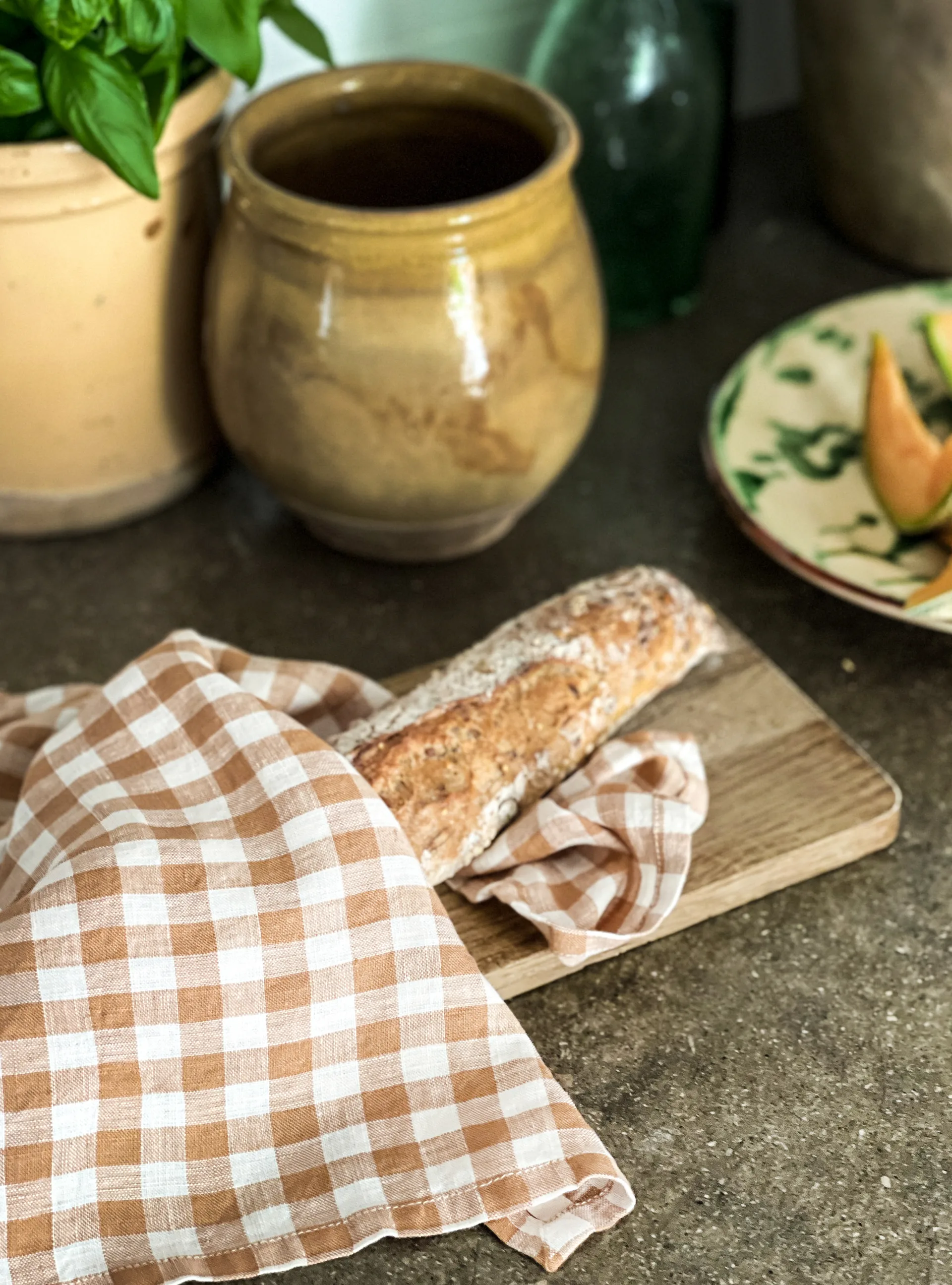 Gingham ternet viskestykke 70x50 cm, Biscuit Tell Me More