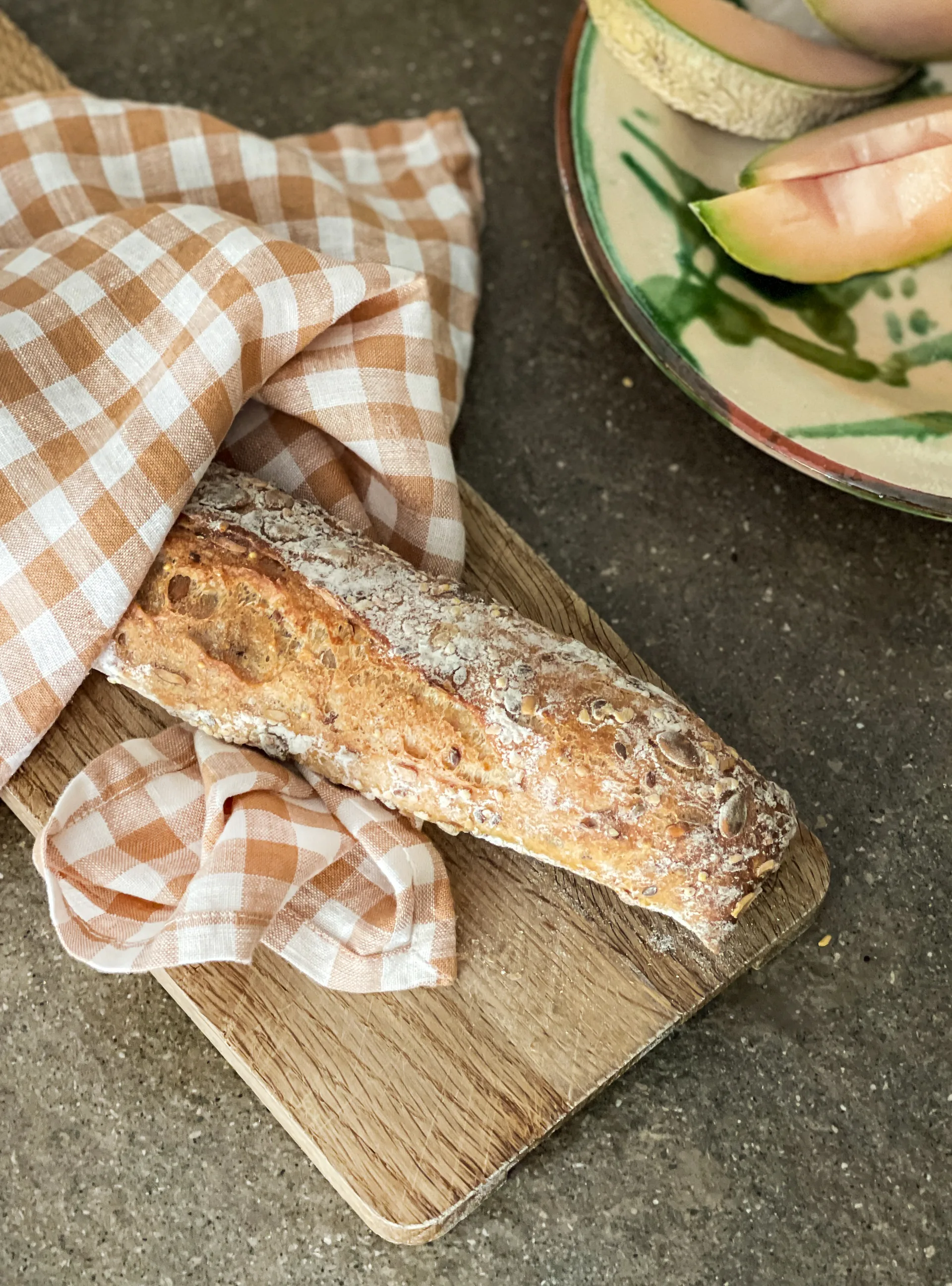 Gingham ternet viskestykke 70x50 cm, Biscuit Tell Me More