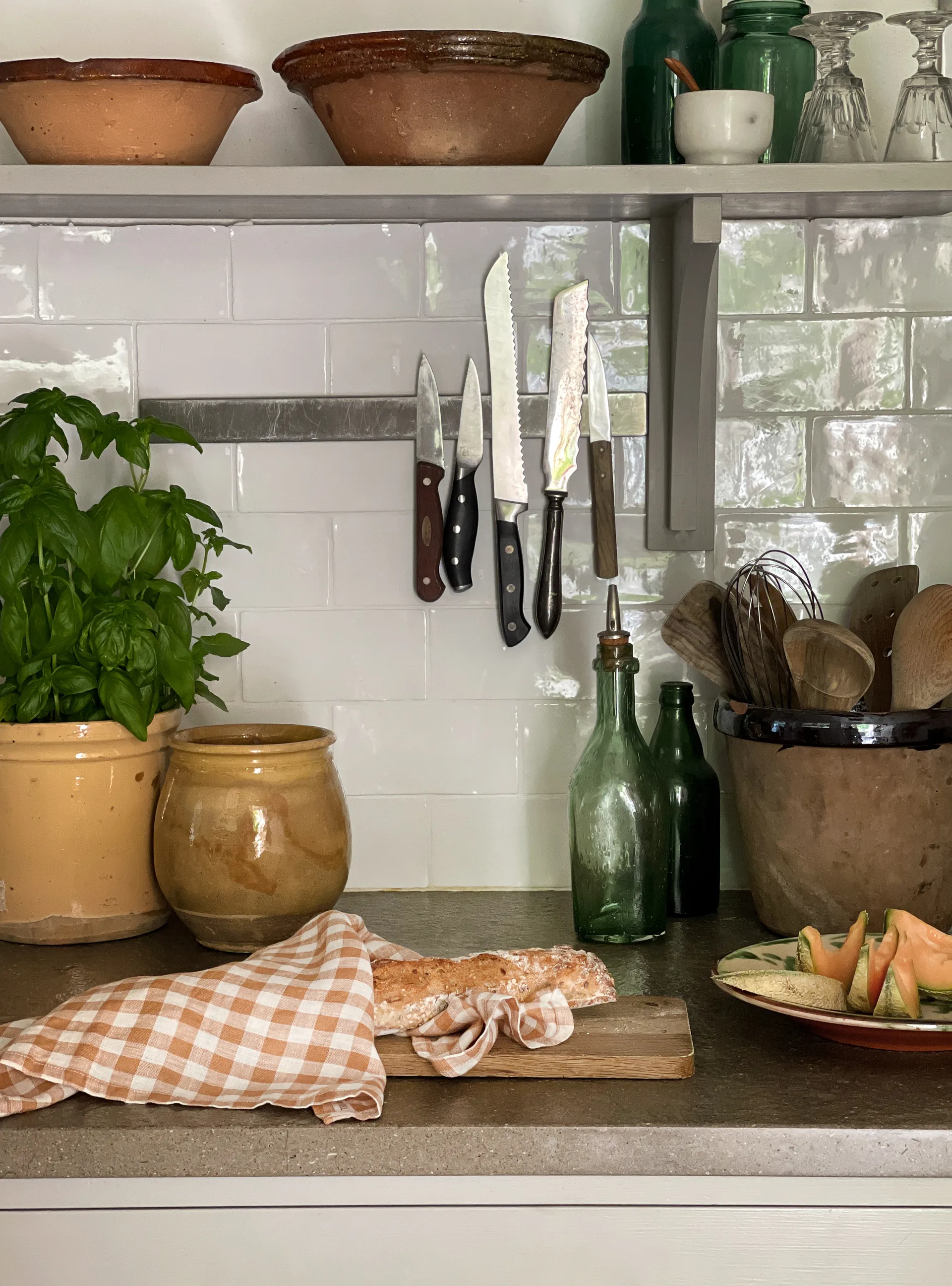 Gingham ternet viskestykke 70x50 cm, Biscuit Tell Me More