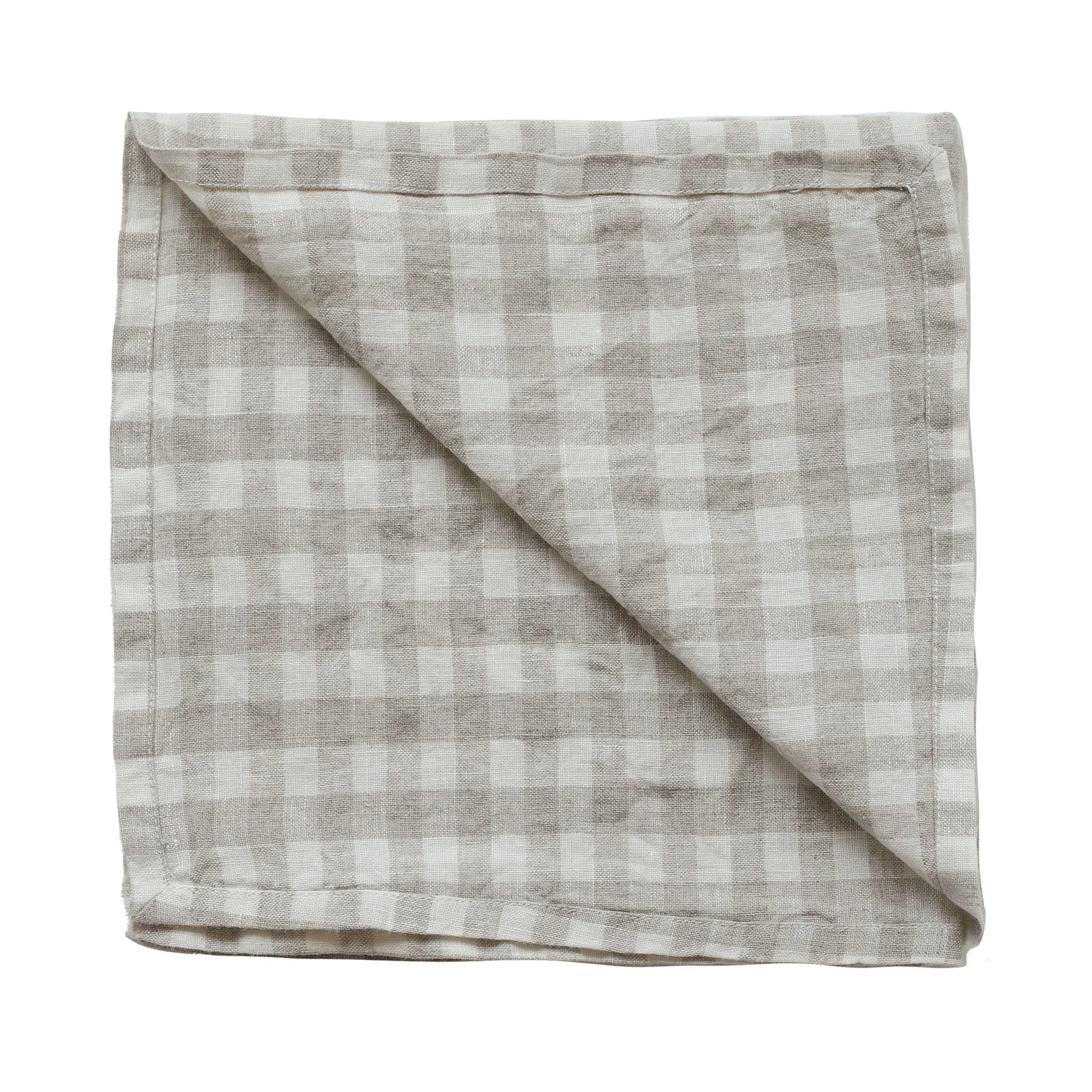 Gingham ternet viskestykke 70x50 cm, Natural Tell Me More