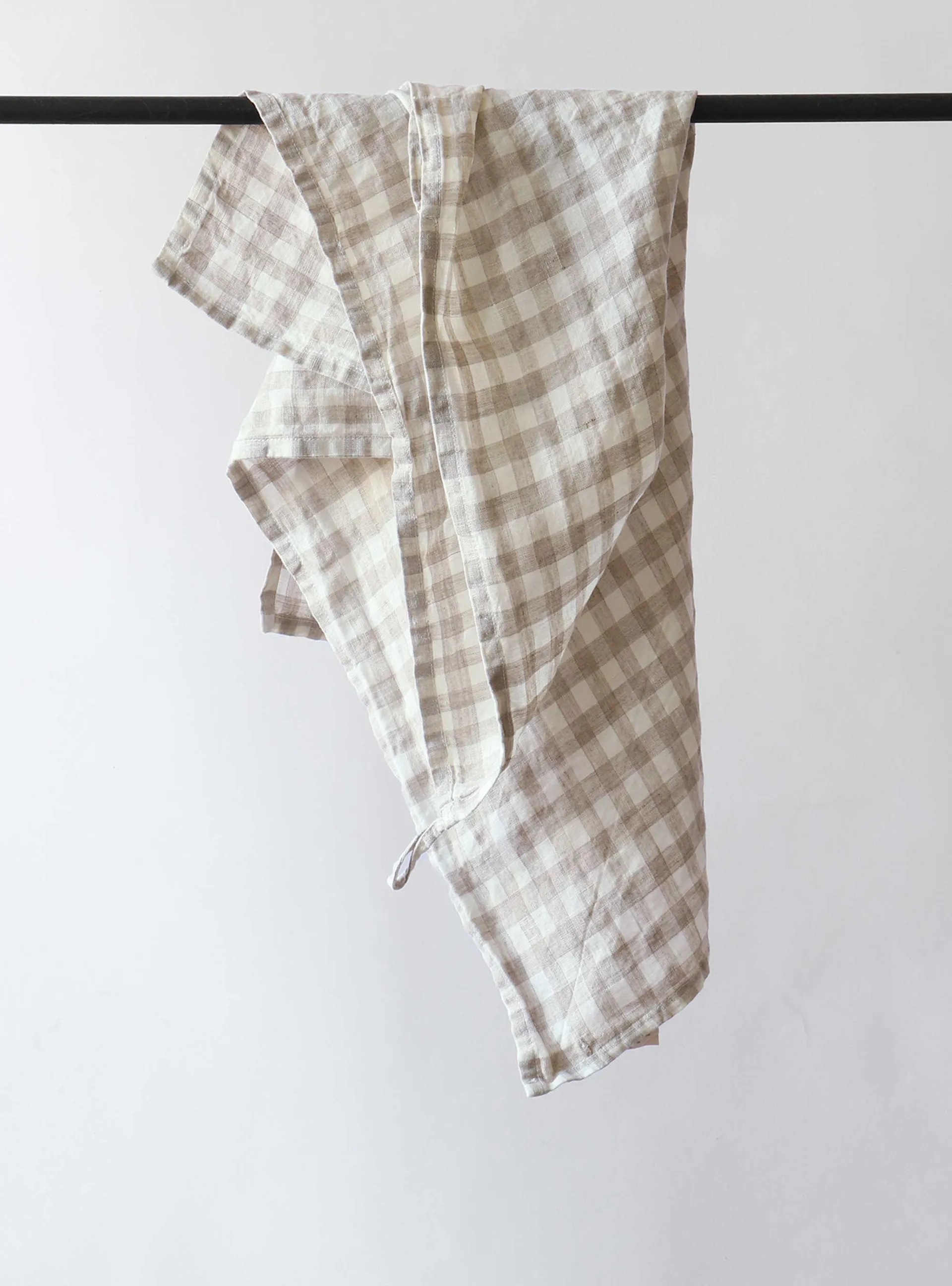 Gingham ternet viskestykke 70x50 cm, Natural Tell Me More