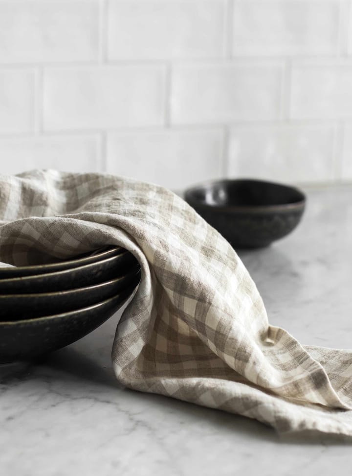 Gingham ternet viskestykke 70x50 cm, Natural Tell Me More