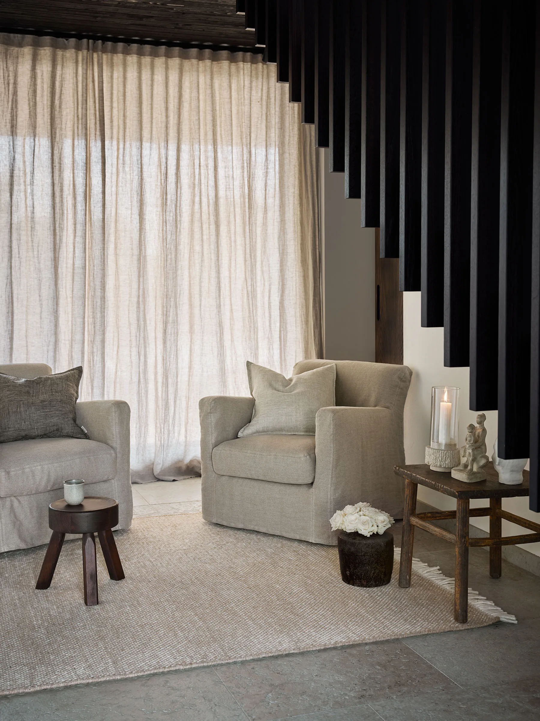 Nelson uldmåtte, Beige-Offwhite, 170x240 cm Tell Me More