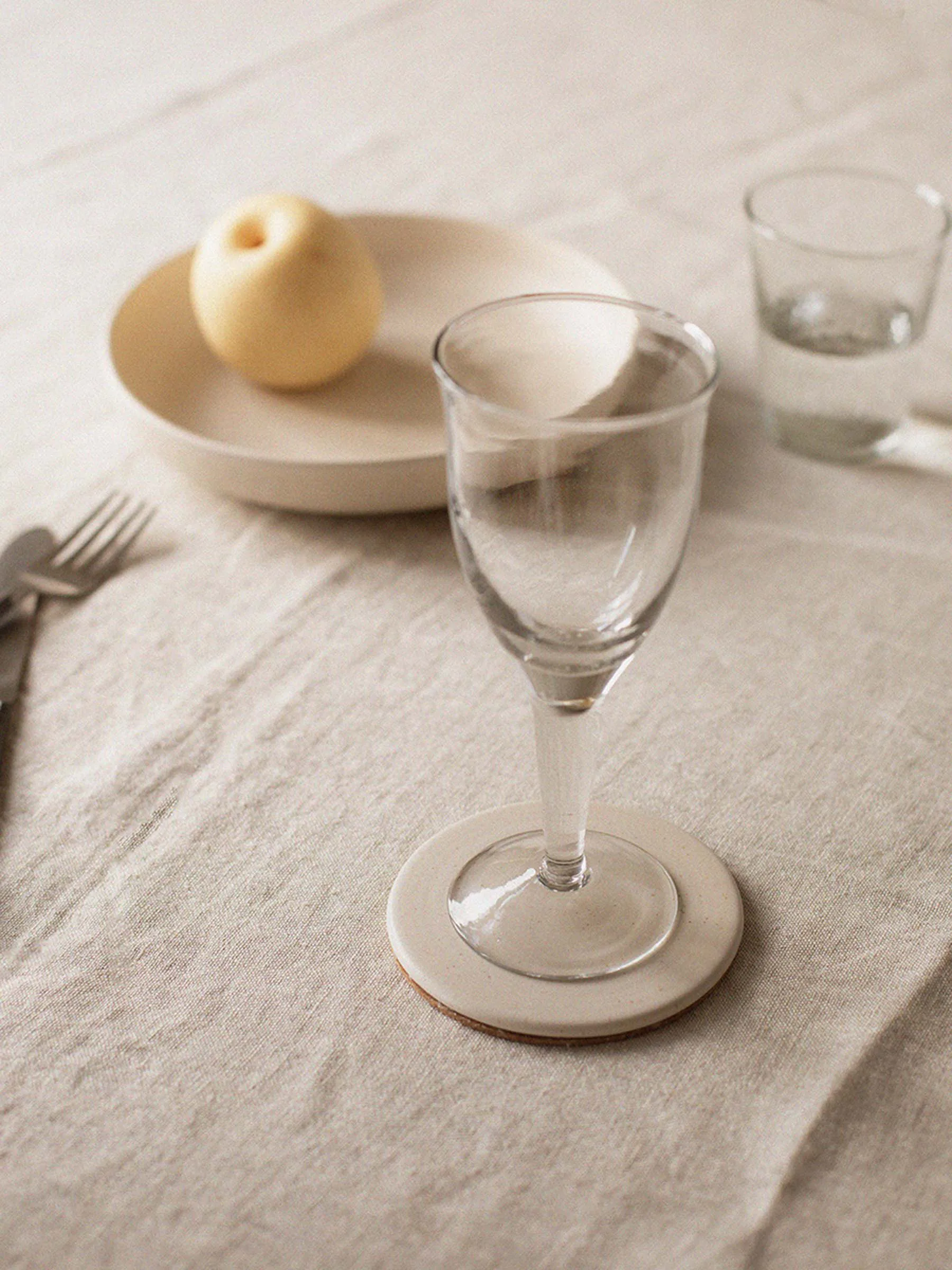 Palermo glasunderlag Ø11 cm, Offwhite Tell Me More