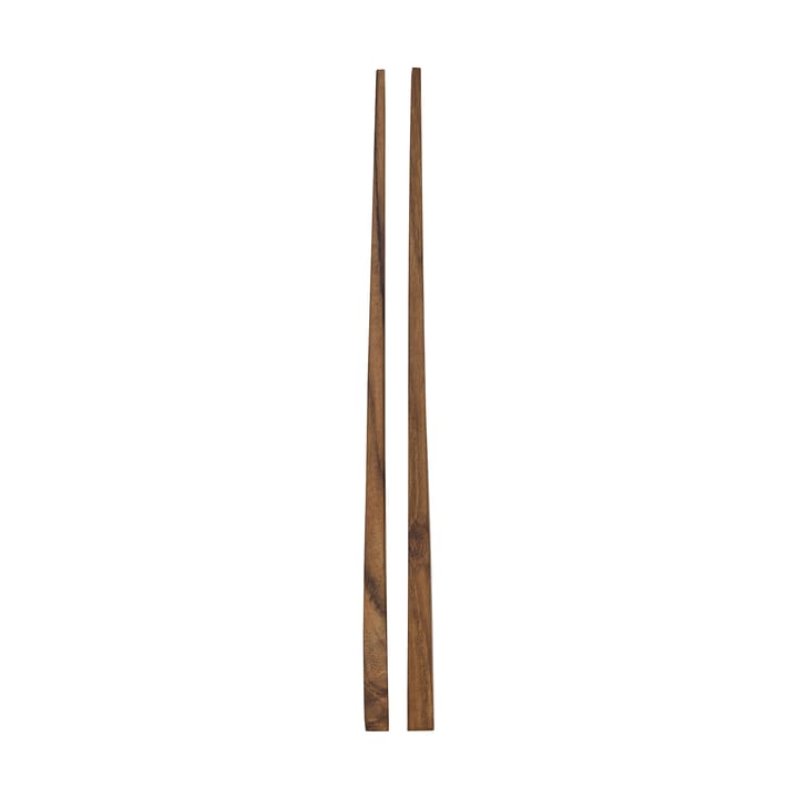 Teak spisepinde 1 sæt - Brun - Tell Me More
