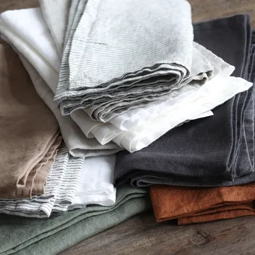 Tell Me More viskestykke hør 60x80 cm - Pinstripe - Tell Me More