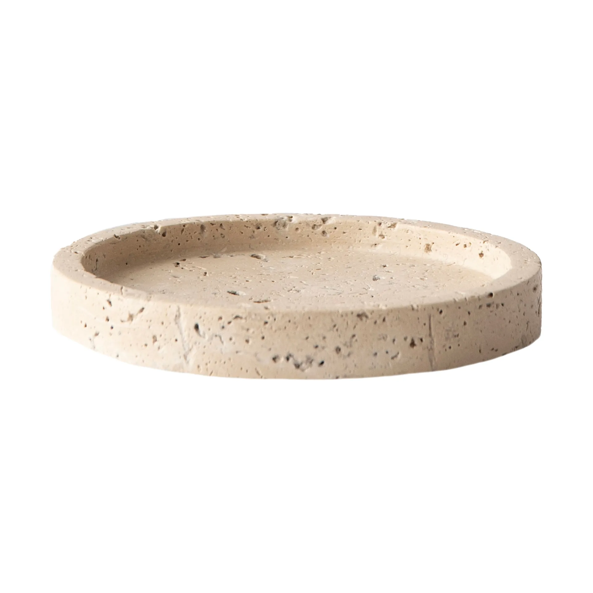 Travertine fad, Ø15 cm Tell Me More