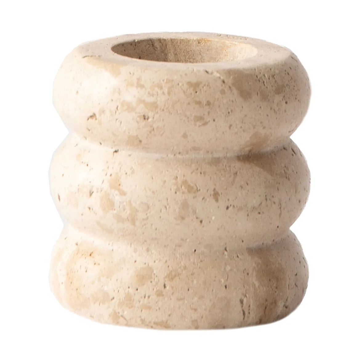 Travertine lysestage, Medium 8 cm Tell Me More