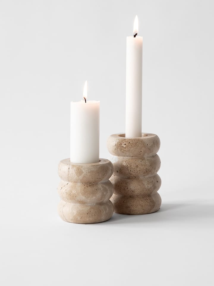 Travertine lysestage, Medium 8 cm Tell Me More