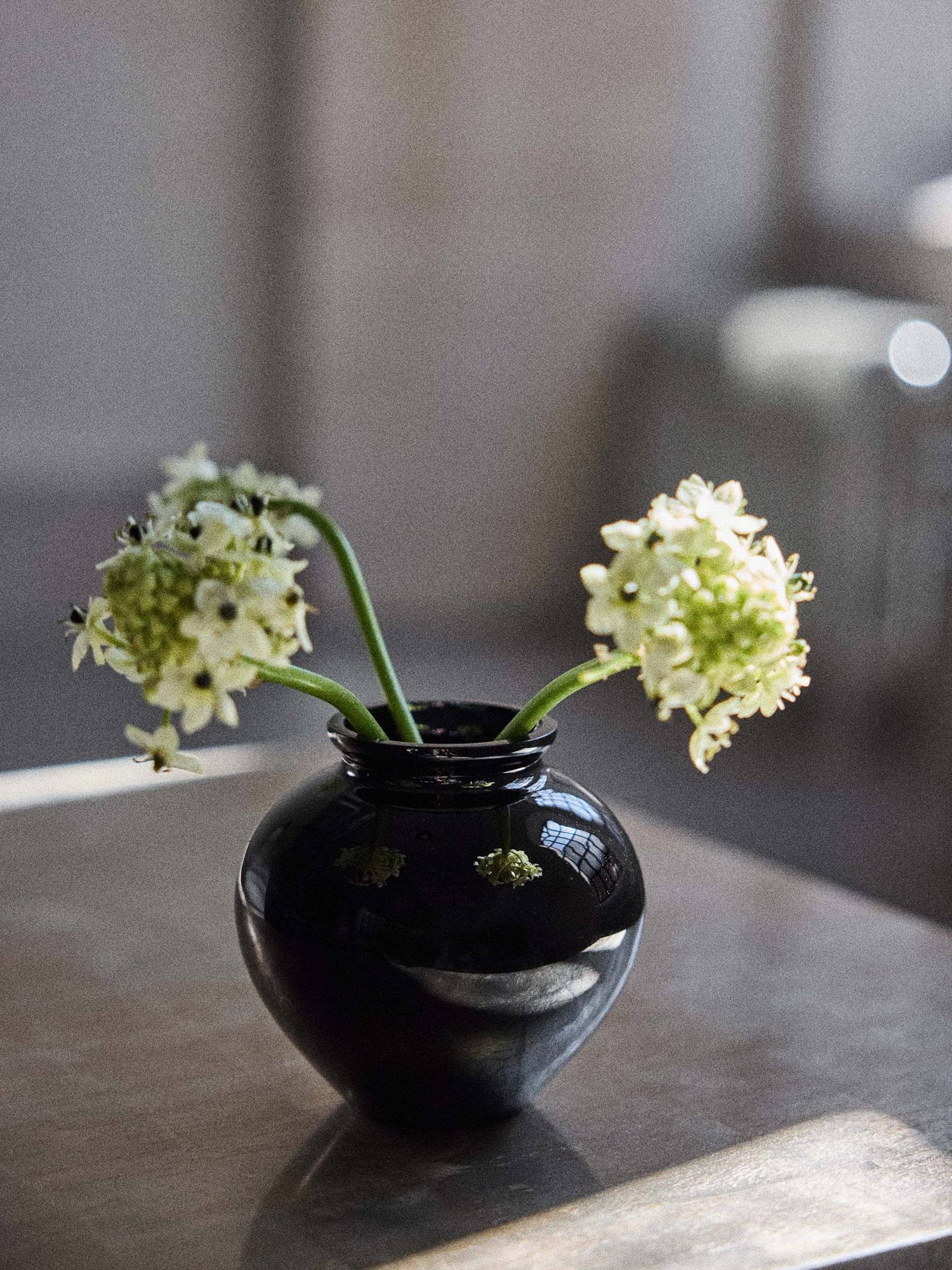 Velino vase, Svart, Ø12,5x11,5 cm Tell Me More