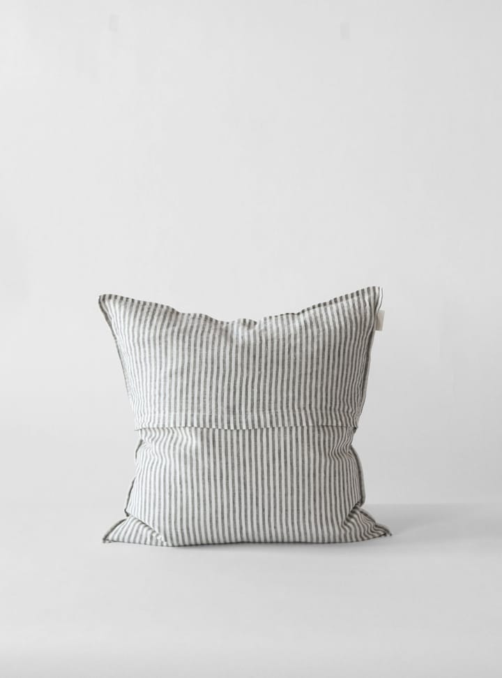 Washed linen pudebetræk 50x50 cm, Grey/White Tell Me More