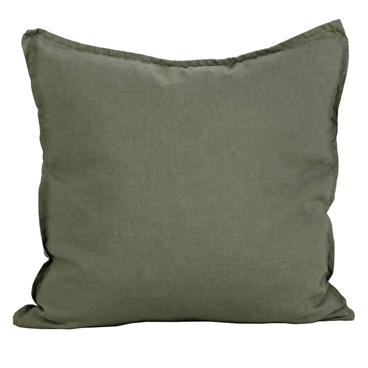 Washed linen pudebetræk 50x50 cm - Khaki (grøn) - Tell Me More