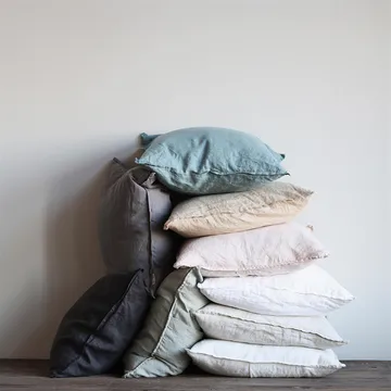 Washed linen pudebetræk 50x50 cm - varm grå (grey) - Tell Me More