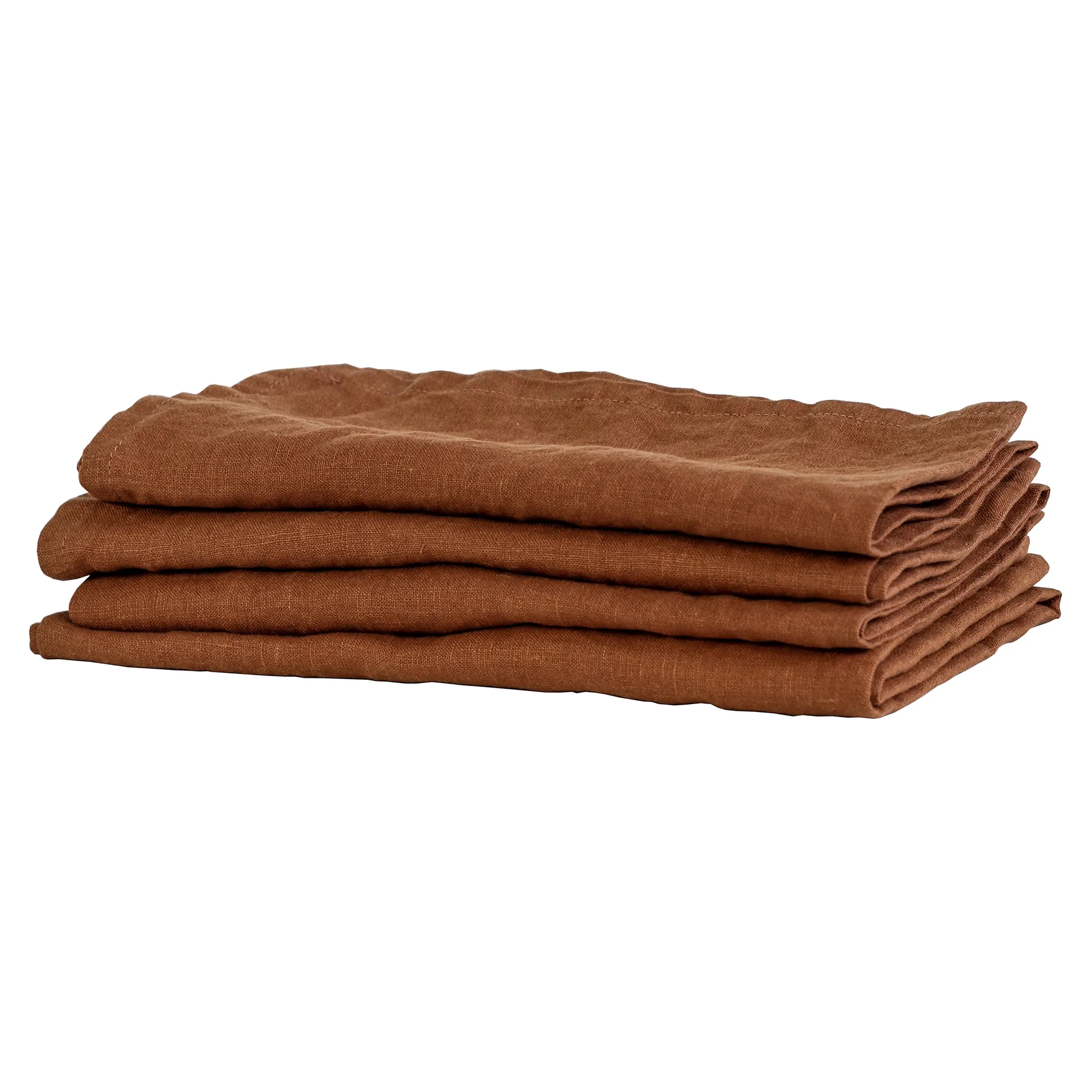 Washed linen stofserviet 45x45 cm, Amber (brun) Tell Me More
