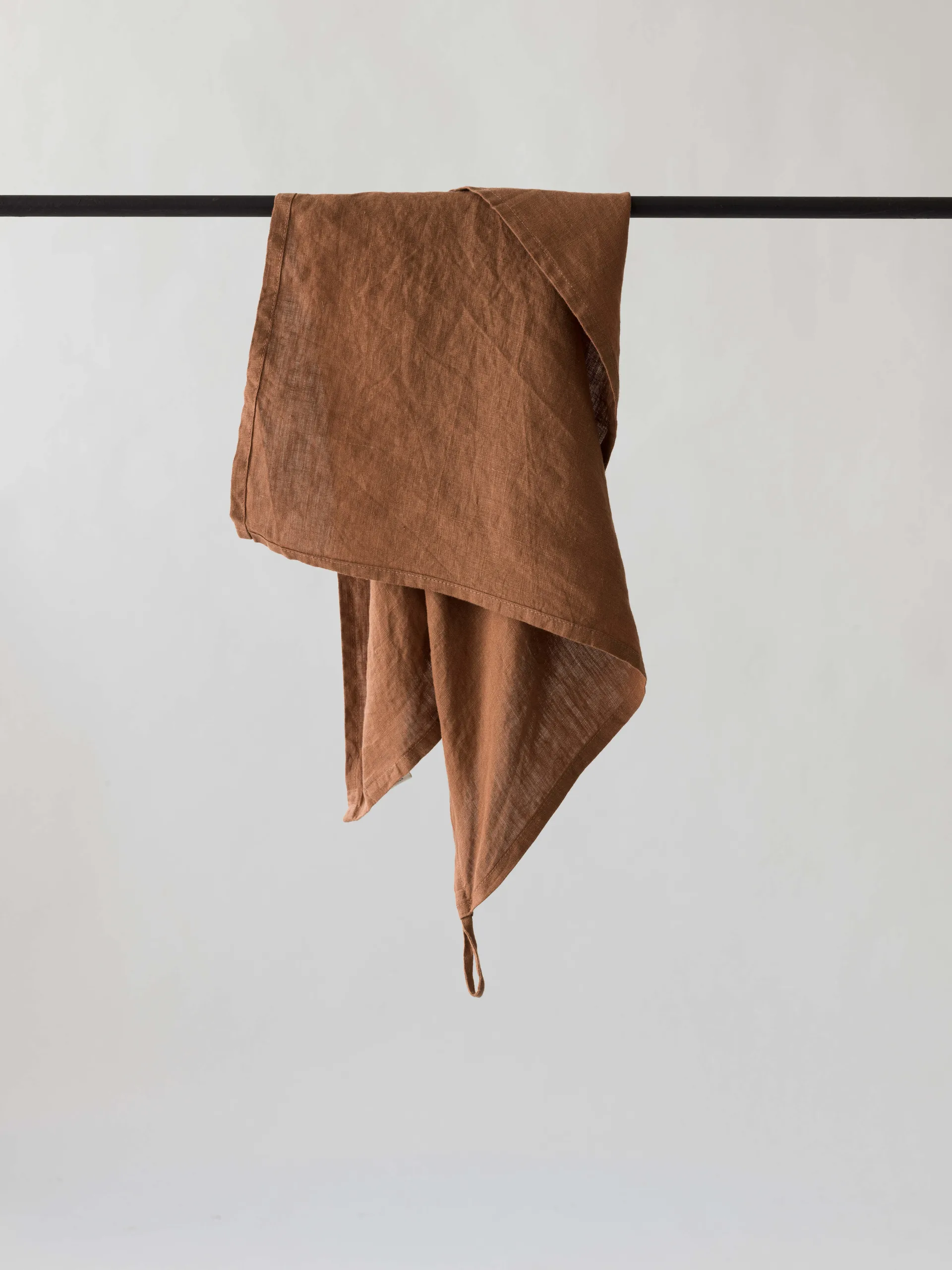 Washed linen stofserviet 45x45 cm, Amber (brun) Tell Me More