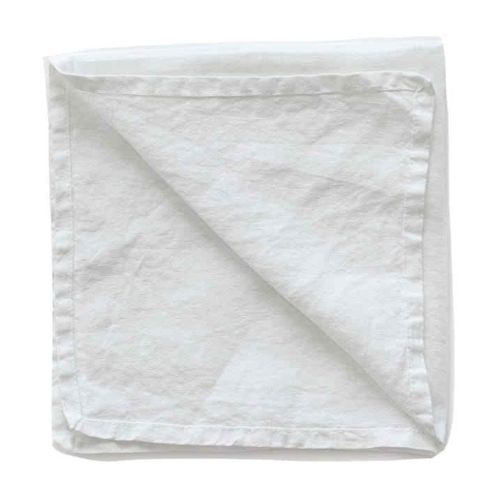 Washed linen stofserviet 45x45 cm - Bleached white (white) - Tell Me More