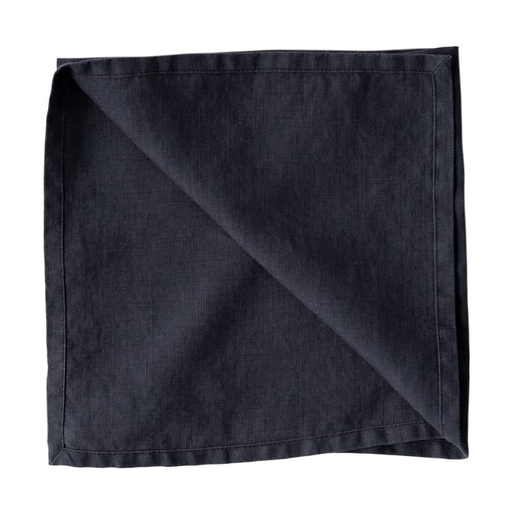 Washed linen stofserviet 45x45 cm - Night blue - Tell Me More
