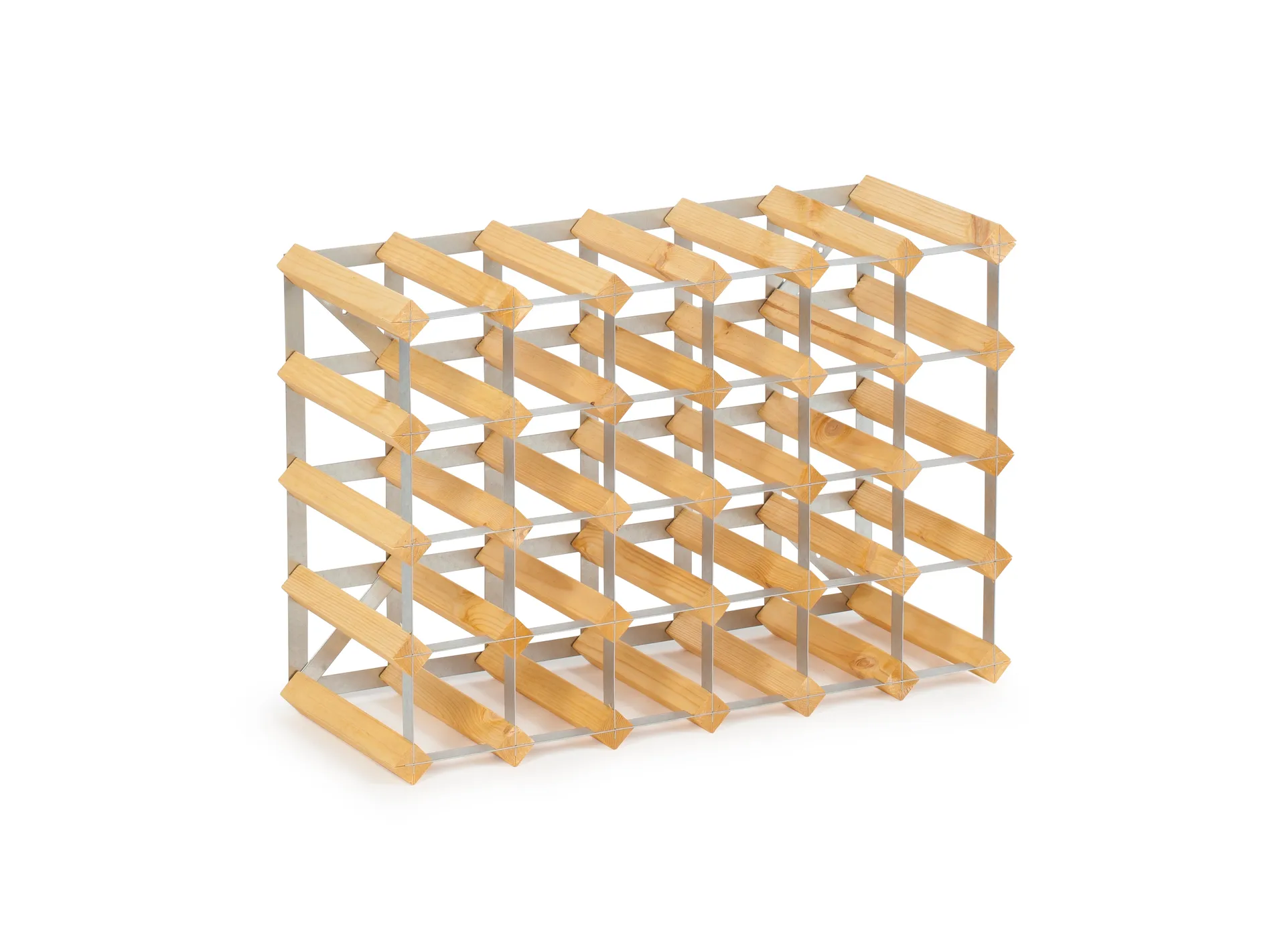 The Swedish Wine Rack Factory vinstativ 30 flasker udbyggbart, Lys eg The Swedish Wine Rack Factory