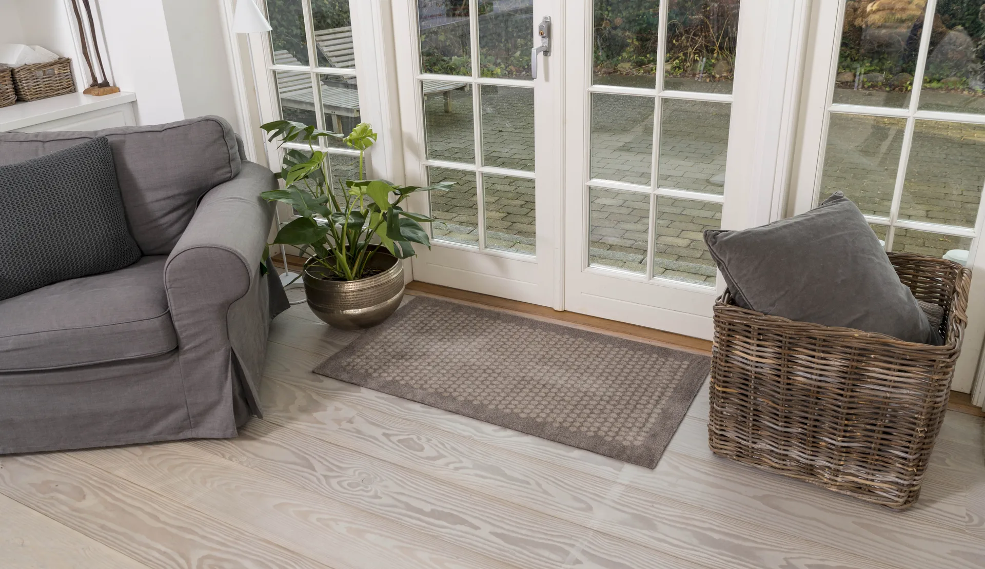 Dot dørmåtte, Sand, 60x90 cm tica copenhagen