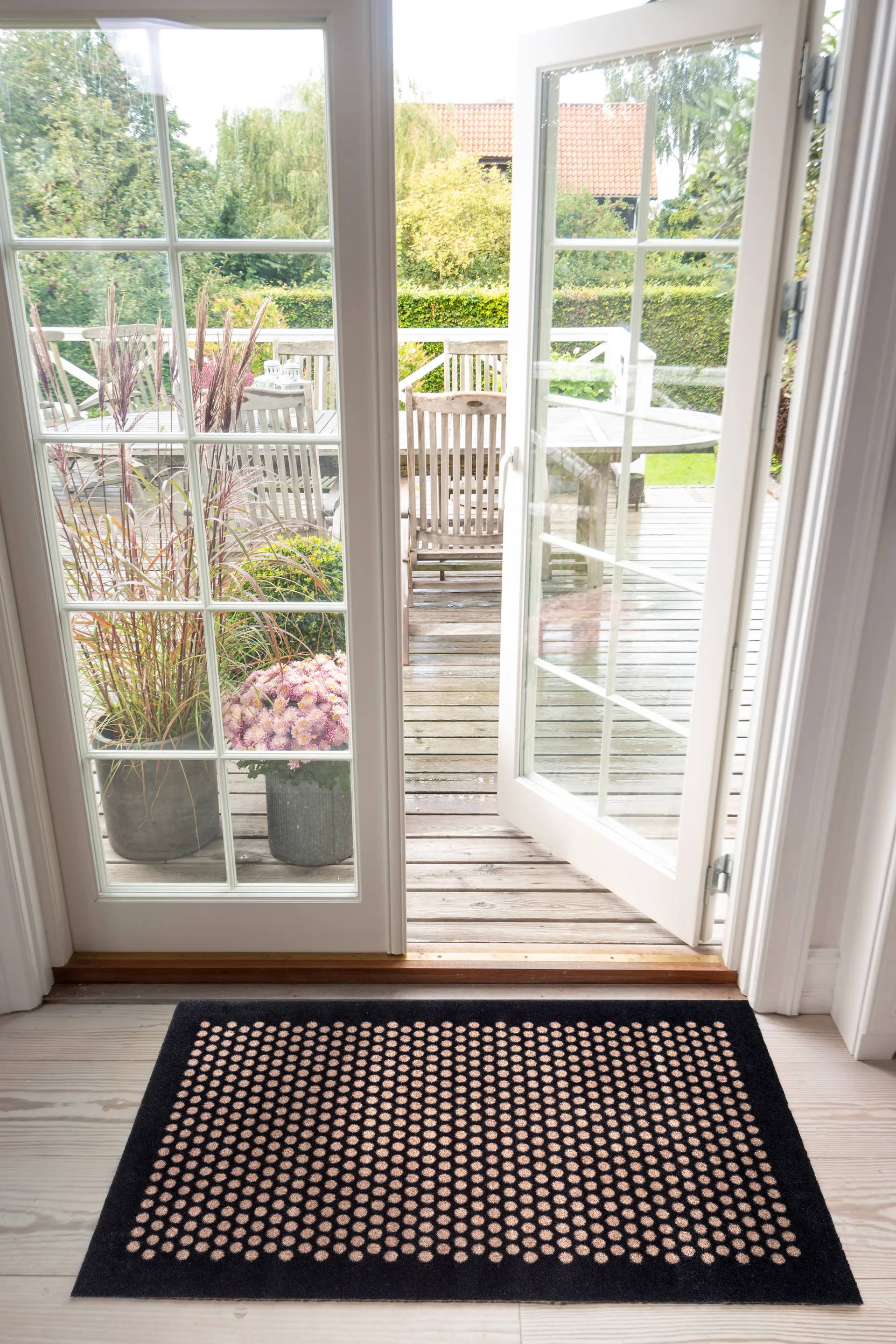 Dot entrétæppe/løber, Black/sand, 67x120 cm tica copenhagen