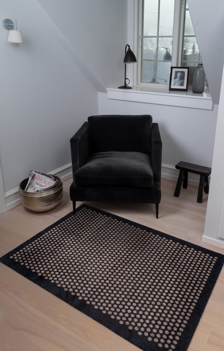 Dot entrétæppe/løber, Black/sand, 90x130 cm tica copenhagen