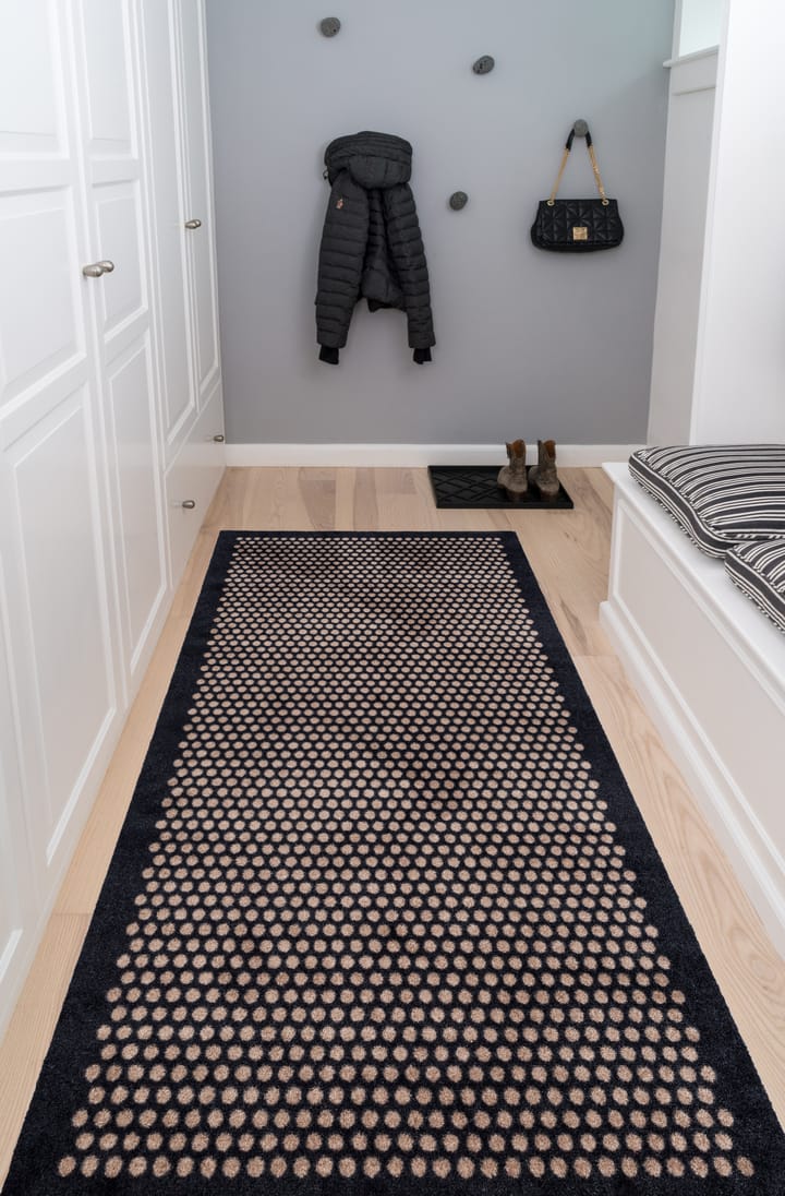 Dot entrétæppe/løber, Black/sand, 90x200 cm tica copenhagen