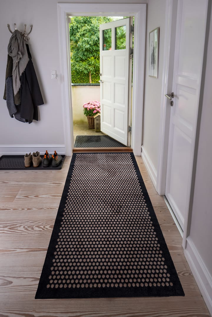 Dot entrétæppe/løber, Black/sand, 90x200 cm tica copenhagen