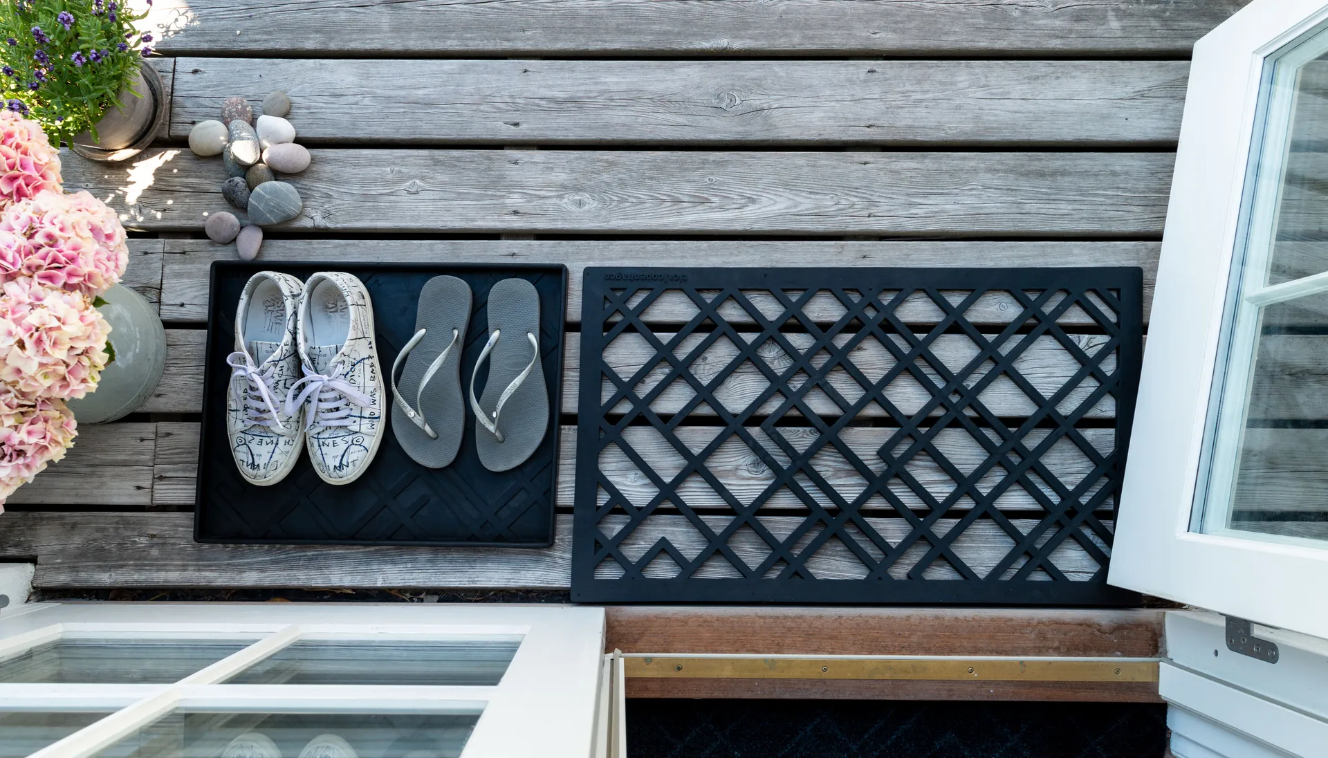 Lines dørmåtte gummi, 45x75 cm tica copenhagen