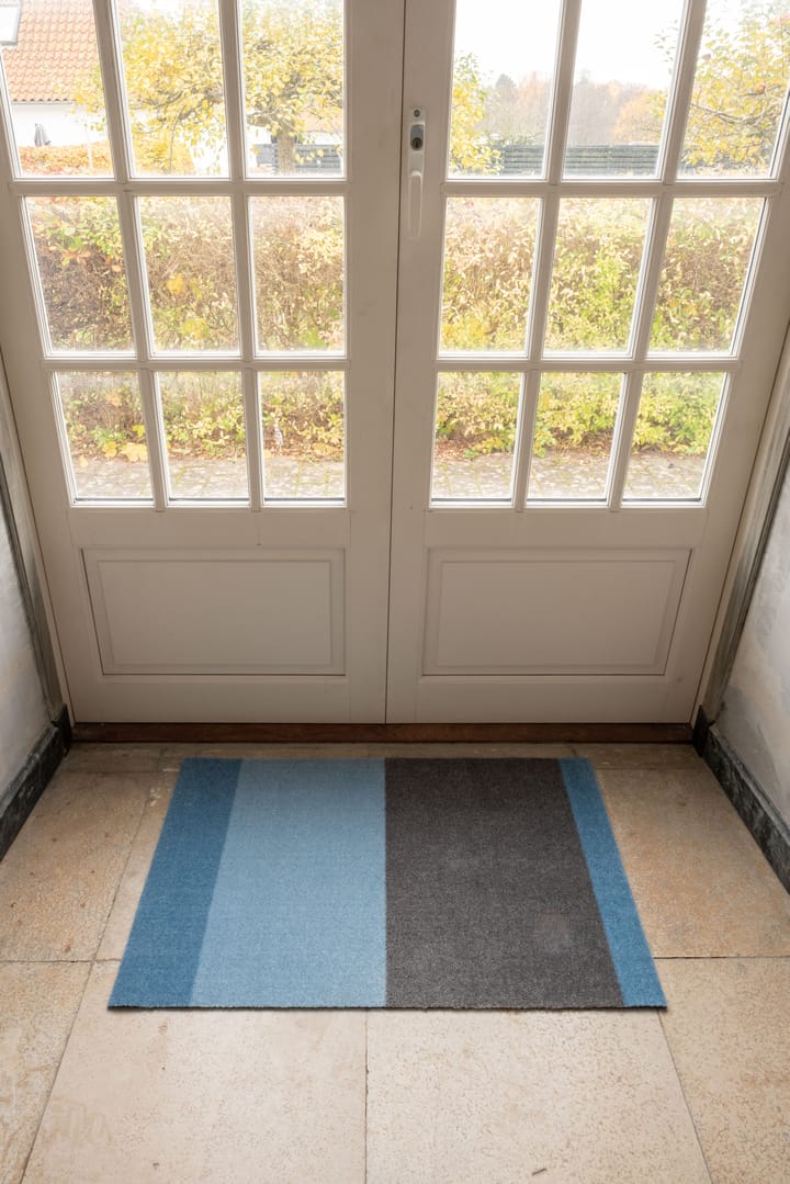 Stripes by tica, horisontal, dørmåtte, Blue/steel grey, 60x90 cm tica copenhagen