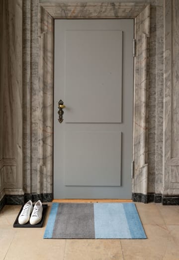 Stripes by tica, horisontal, dørmåtte - Blue/steel grey, 60x90 cm - tica copenhagen