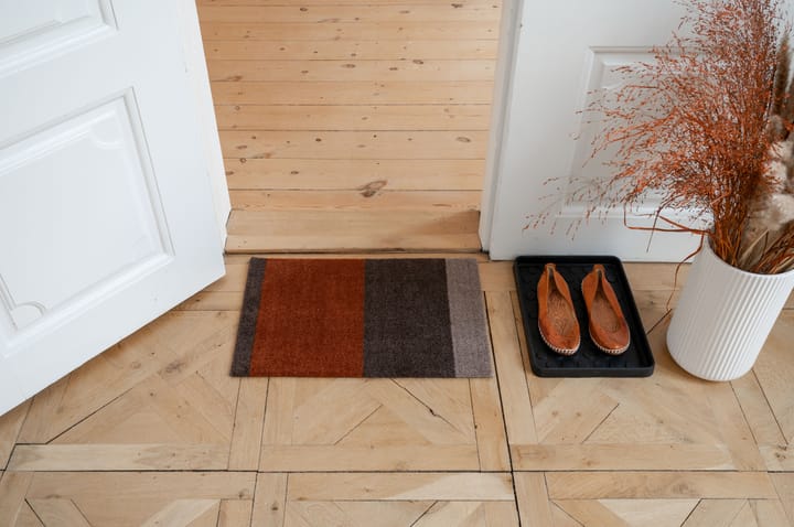 Stripes by tica, horisontal, dørmåtte, Brown/terrakotta, 40x60 cm tica copenhagen