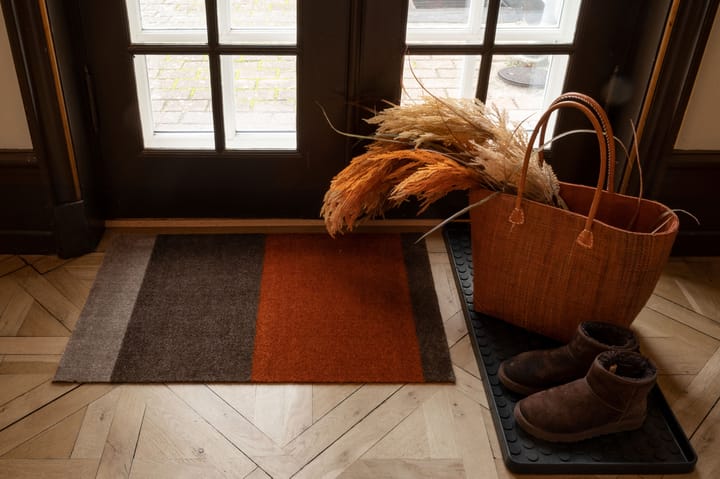 Stripes by tica, horisontal, dørmåtte, Brown/terrakotta, 60x90 cm tica copenhagen