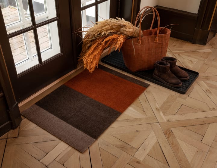 Stripes by tica, horisontal, dørmåtte, Brown/terrakotta, 60x90 cm tica copenhagen
