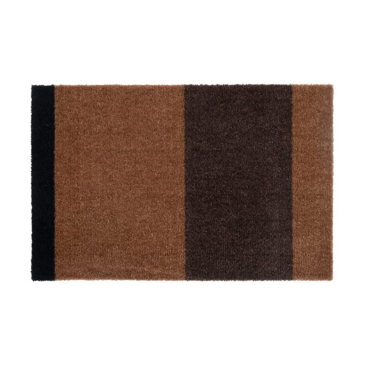 Stripes by tica, horisontal, dørmåtte - Cognac-dark brown-black, 40x60 cm - Tica copenhagen