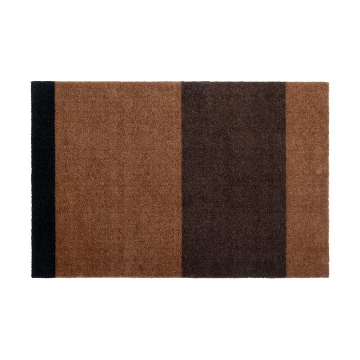Stripes by tica, horisontal, dørmåtte - Cognac-dark brown-black, 60x90 cm - Tica copenhagen