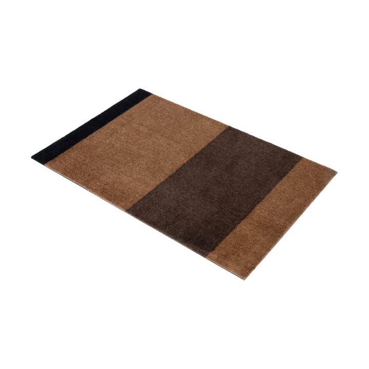 Stripes by tica, horisontal, dørmåtte, Cognac-dark brown-black, 60x90 cm tica copenhagen