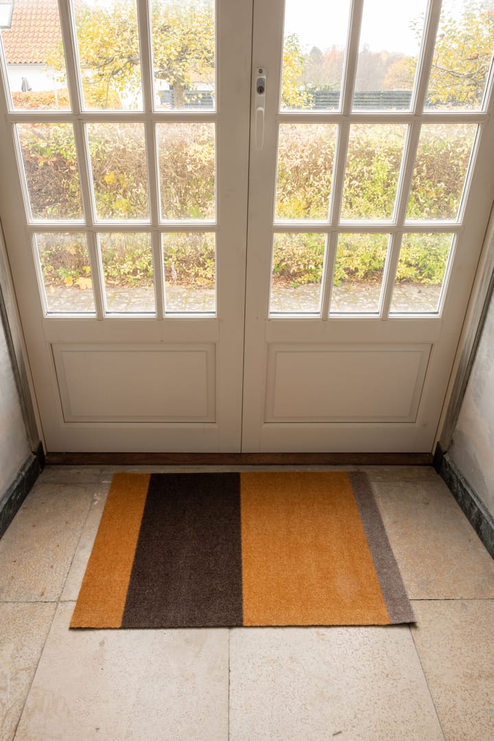 Stripes by tica, horisontal, dørmåtte, Dijon/brown/sand, 60x90 cm tica copenhagen
