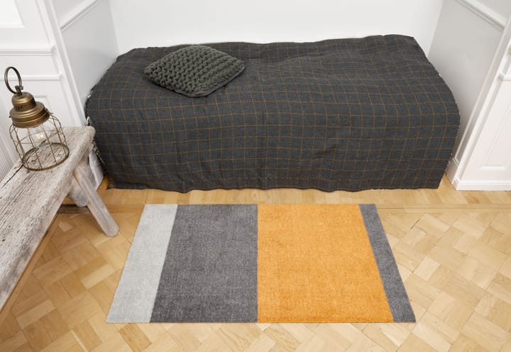 Stripes by tica, horisontal, dørmåtte, Grey/grey/dijon, 60x90 cm tica copenhagen
