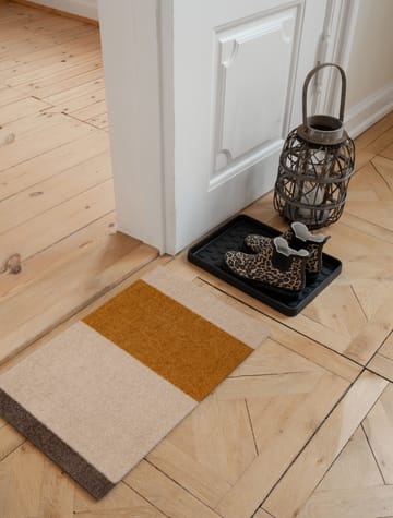 Stripes by tica, horisontal, dørmåtte - Ivory/dijon/brown, 40x60 cm - tica copenhagen