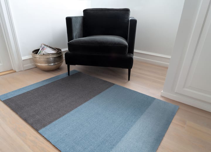 Stripes by tica, horisontal, entrétæppe/løber, Blue/steel grey, 90x130 cm tica copenhagen